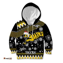 Custom Tigers Football Kid Hoodie Christmas Vibe