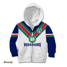 Warriors Rugby Kid Hoodie New Zealand Sporty White Style