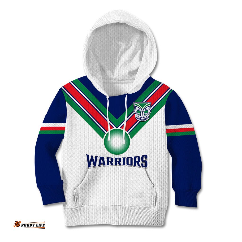 Warriors Rugby Kid Hoodie New Zealand Sporty White Style