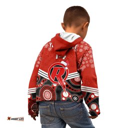 Custom Melbourne Renegades Cricket Christmas Kid Hoodie Merry Xmas Indigenous Art