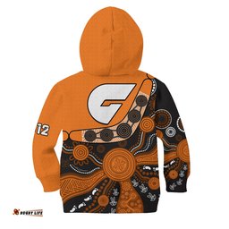Greater Western Sydney Football Hoodie KID Giants 2012 Boomerang Indigenous Pattern