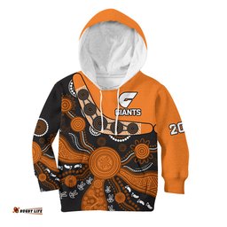 Greater Western Sydney Football Hoodie KID Giants 2012 Boomerang Indigenous Pattern