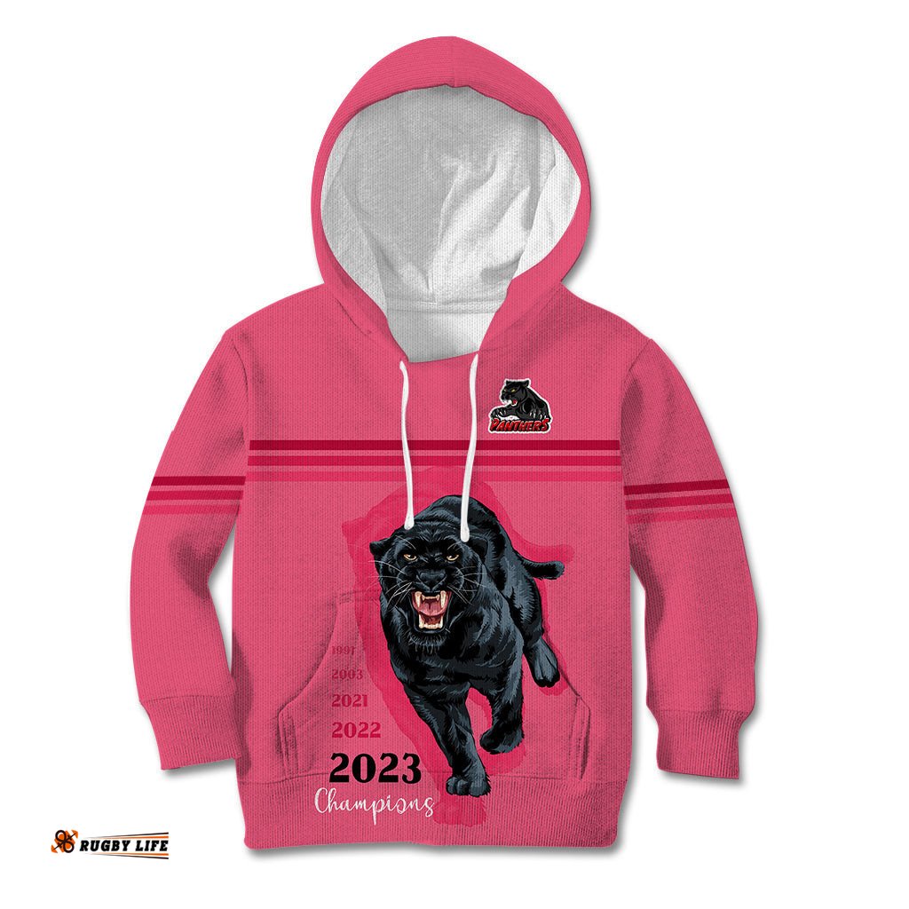 Custom Panther Premierships Kid Hoodie Go Champions Pink Simple Style