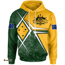 Kids Hoodie Aussie Flag Green