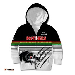 Penrith Panthers Rugby Kid Hoodie Authentic Permiers Black Version