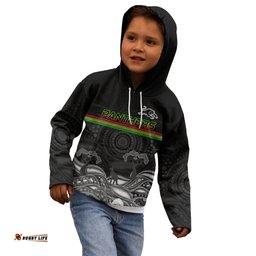 Custom Panthers Rugby Kid Hoodie The Starry Night Indigenous
