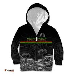 Custom Panthers Rugby Kid Hoodie The Starry Night Indigenous