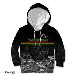 Custom Panthers Rugby Kid Hoodie The Starry Night Indigenous