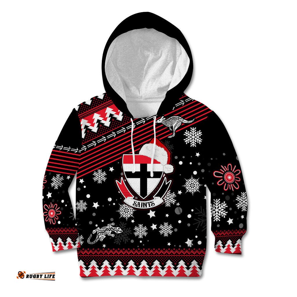 Custom St Kilda Saints Football Kid Hoodie Christmas Vibe