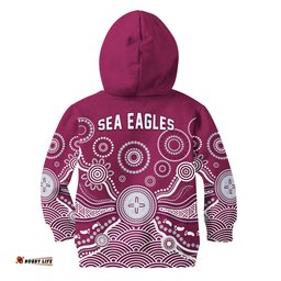 Sea Eagles Hoodie KID Manly Warringah 1946 Indigenous Painting