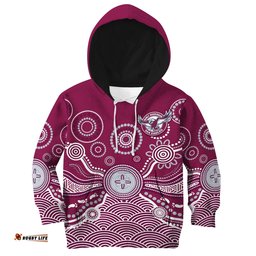 Sea Eagles Hoodie KID Manly Warringah 1946 Indigenous Painting