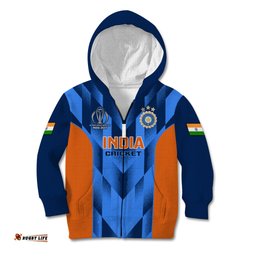 India Cricket Kid Hoodie Men In Blue Go Champions World Cup