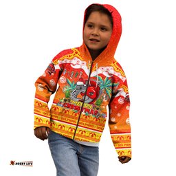 Dolphins Christmas Kid Hoodie Merry Xmas NRL Australia Rugby