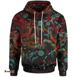 Kid Hoodie, Kangaroo Adults Indigenous Art
