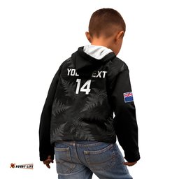 Custom New Zealand Silver Fern Rugby Kid Hoodie Go Aotearoa Champions World Cup
