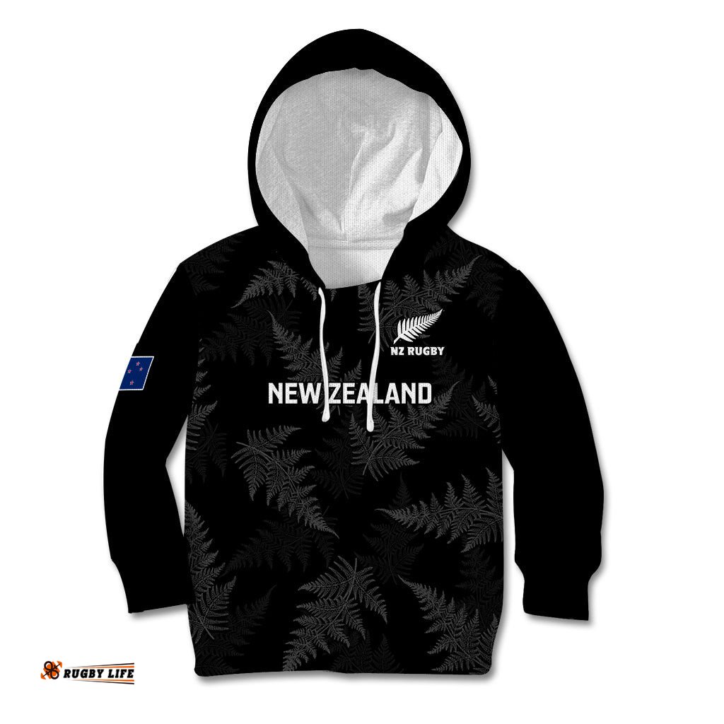 Custom New Zealand Silver Fern Rugby Kid Hoodie Go Aotearoa Champions World Cup