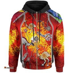Indigenous Kid Zip Up Hoodie NAIDOC Week Always Will Be