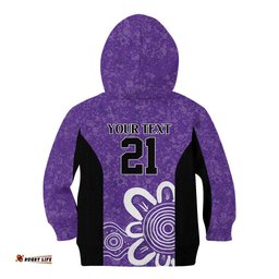 Hobart Hurricanes Custom Kid Hoodie Minimalism Aboriginal