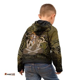 Cernunnos Goddess Hoodie Kid Zip Celtic God of the Forest
