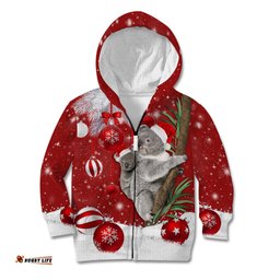 Australia Christmas Kid Hoodie Santa Koala Ver02