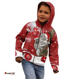 Australia Christmas Kid Hoodie Santa Koala Ver02