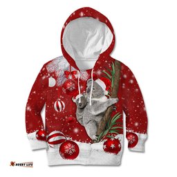 Australia Christmas Kid Hoodie Santa Koala Ver02