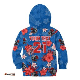 Custom Knights Rugby Kid Hoodie Beautiful Floral Pattern Spring Summer Vibe