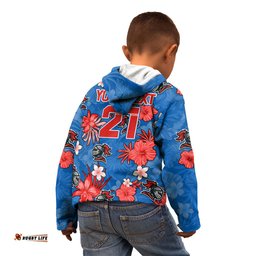 Custom Knights Rugby Kid Hoodie Beautiful Floral Pattern Spring Summer Vibe