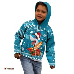 Custom Sharks Rugby Kid Hoodie Chirstmas Vibe