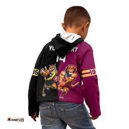 Personalised Richmond And Brisbane Lions Football Kid Hoodie Sporty Version