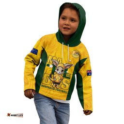 Custom Matildas Kid Hoodie Australian Cute Mascot Unique Gold Version