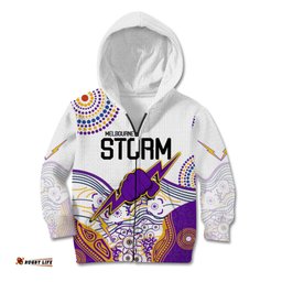 Melbourne Storm Kid Hoodie Special NRL Rugby Indigenous Aboriginal