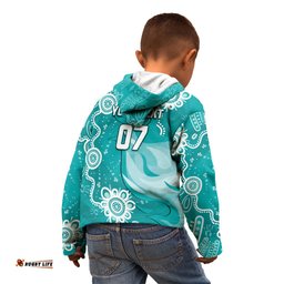 Custom Brisbane Cricket Indigenous Kid Hoodie Feel The Heat
