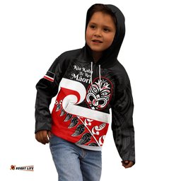 Personalised Te Reo Maori New Zealand Kid Hoodie Kia Haka Maori Fern With Tino Rangatiratanga