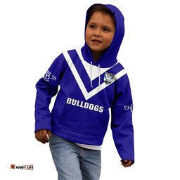 Bulldogs Rugby Kid Hoodie Canterbury Bankstown Go Dogs