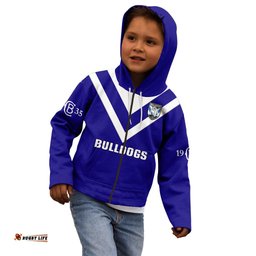 Bulldogs Rugby Kid Hoodie Canterbury Bankstown Go Dogs