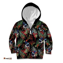 Australia Kangaroo Paw And Splendid Fairy wren Kid Hoodie Sameless Style