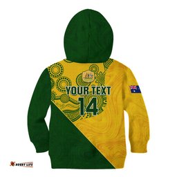 Custom Matildas Soccer Kid Hoodie Australian Indigenous National Color