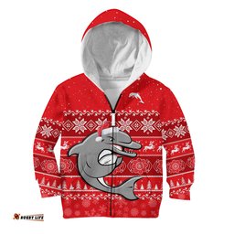 Dolphins Rugby Hoodie KID Indigenous Merry Christmas