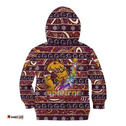 Brisbane Broncos Christmas Kid Hoodie Rugby Australia Mascot