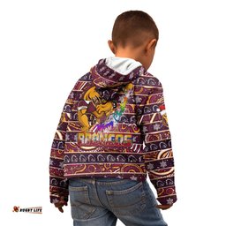 Brisbane Broncos Christmas Kid Hoodie Rugby Australia Mascot