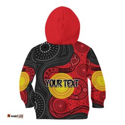 Custom Personalised Parramatta Eels Kid Hoodie Simple Aboriginal