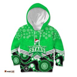 Custom Melbourne Stars Cricket Christmas Kid Hoodie Merry Xmas Indigenous Art
