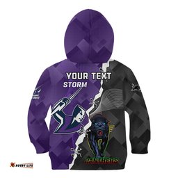 Personalised Storm And Panthers Rugby Kid Hoodie Sporty Style