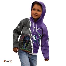 Personalised Storm And Panthers Rugby Kid Hoodie Sporty Style