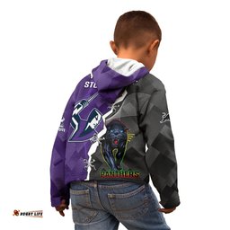Personalised Storm And Panthers Rugby Kid Hoodie Sporty Style