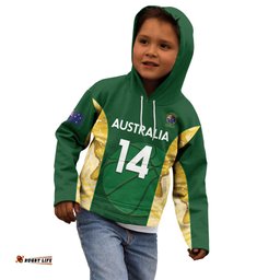 Custom Australia Basketball Kid Hoodie Go Champions Aussie Opals National Color