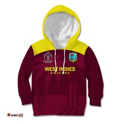 Personalised West Indies Cricket Kid Hoodie Go Windies Dynamic Version