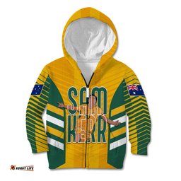 Custom Australia Matildas Kid Hoodie Sam Kerr Legend
