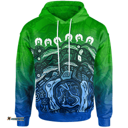 Kid Custom Torres Strait Islands Hoodie Blue Ocean For